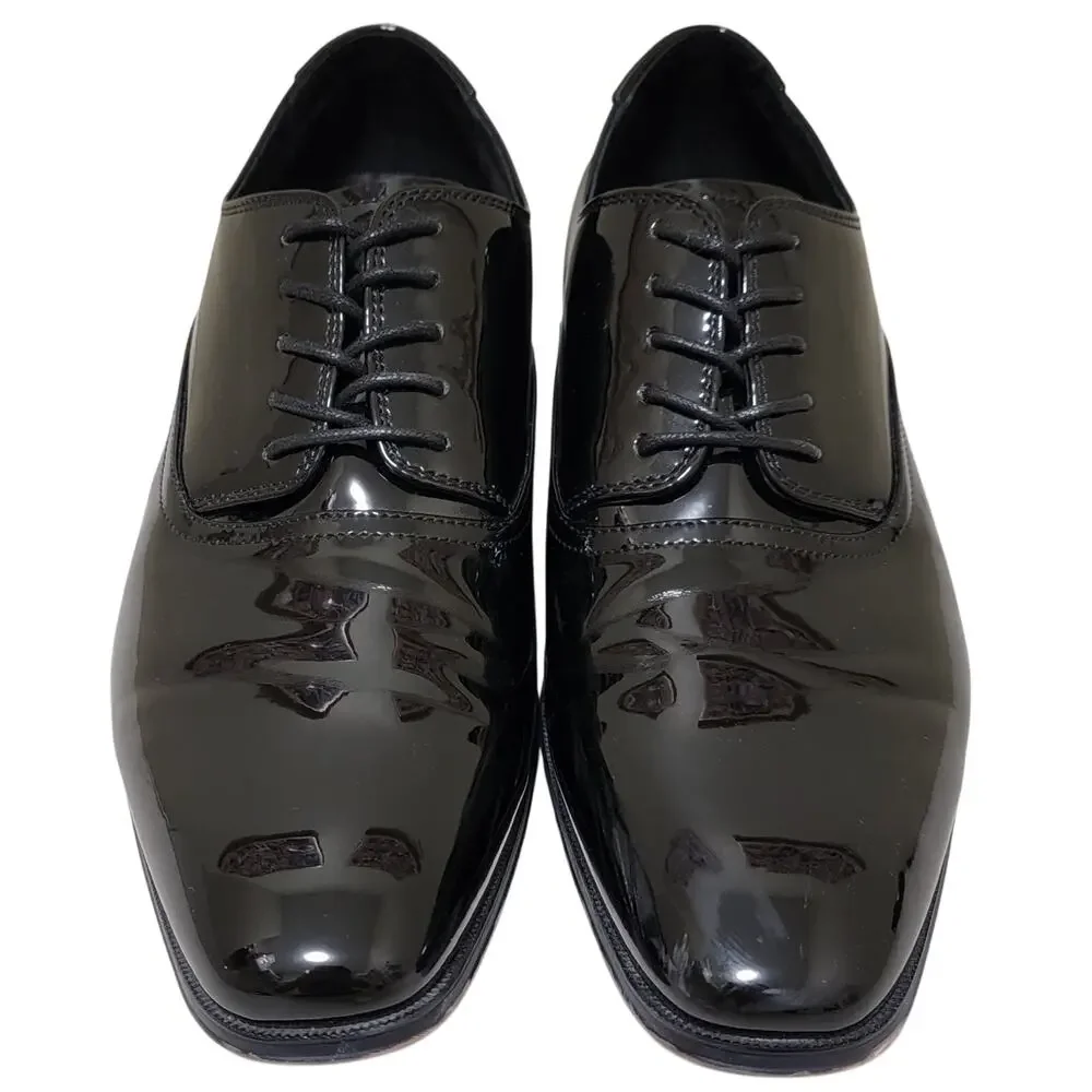 Florsheim Men Atlanta Tux Plain Toe Derby Oxfords Size US 9.5M Black Patent